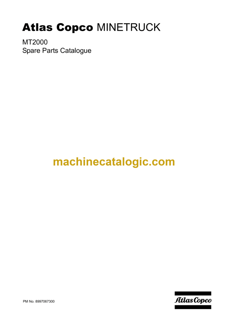 Atlas Copco MT2000 Minetruck Parts Manual (8997067300)
