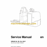 BT Opus OL25, OL25P Electric Pallet Truck Master Service Manual