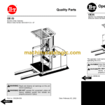 BT OE35 Order Picker Full Manuals (Service, Parts and Operators Manual)