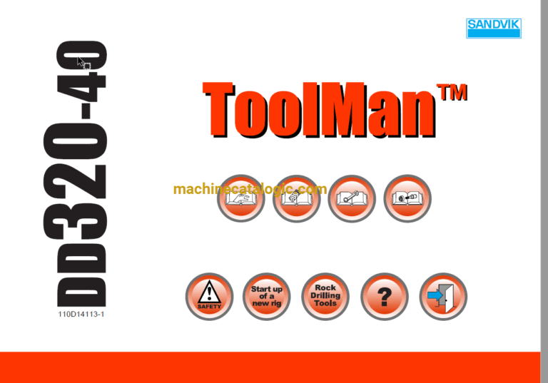 Sandvik DD320-40 Drilling Rig Full Documents (Service, Operator, Maintenance Manual and Parts Catalog) [110D14113]