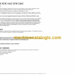 Volvo EW140C, EW160C, EW180C Wheeled Excavator Operators Manual