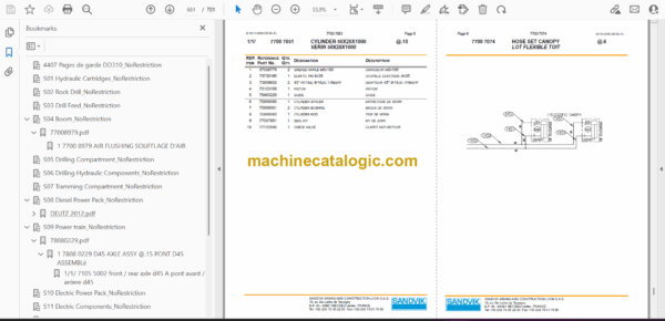 Sandvik DD310-40 Drill Rig Parts Manual (4407) - Image 2