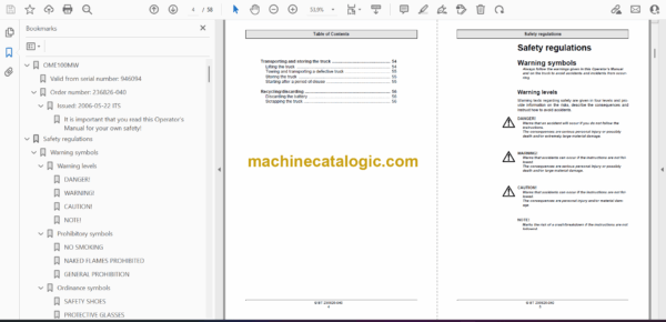 BT OME100MW Order Picker Operators Manual - Image 2