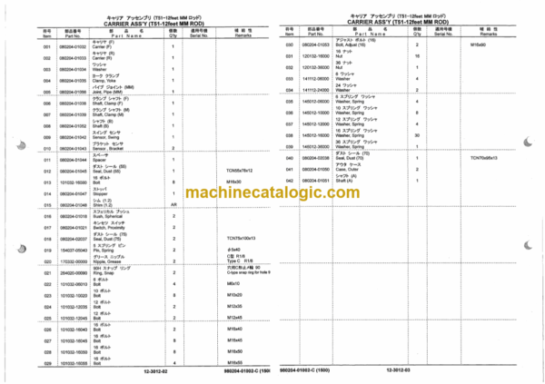 Furukawa HCR1500 Series Drill Rig Parts Manual - Image 4