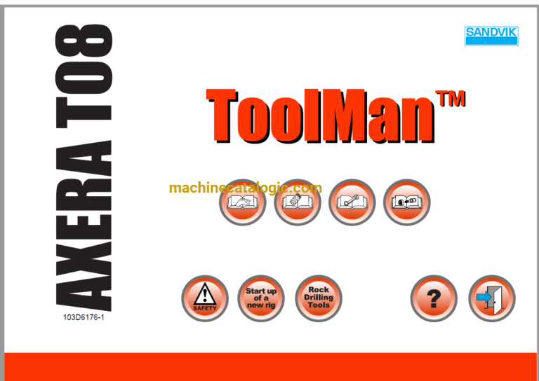 Sandvik Axera T08S-290C Full Documents (Service, Operator, Maintenance Manual and Parts Catalog) [103D6176]