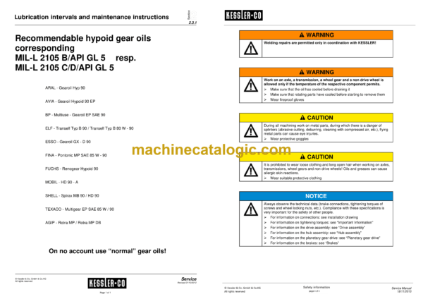 Kasseler D91 Service Manual - Image 3