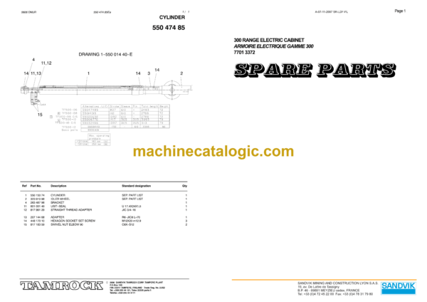Sandvik DD310-40 Drill Rig Parts Manual (4407) - Image 4