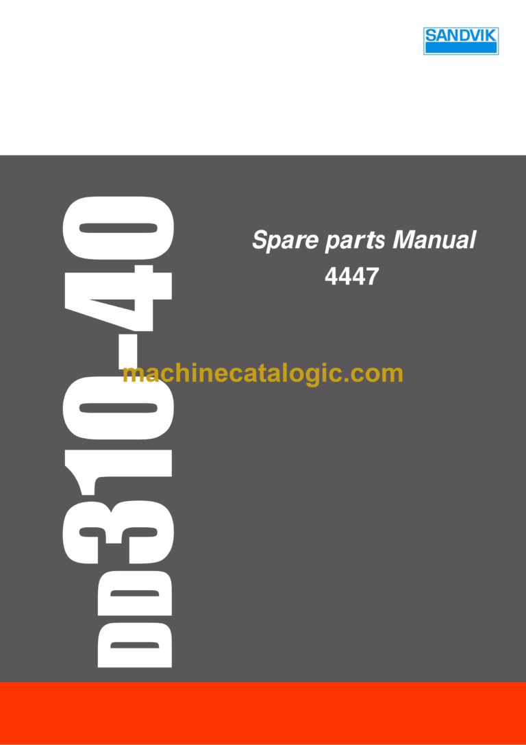 Sandvik DD310-40 Drill Rig Parts Manual (4447)