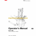 BT S12S Pedestrian Stacker Operators Manual