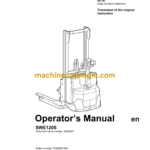 BT SWE120S Pedestrian Stacker Operators Manual