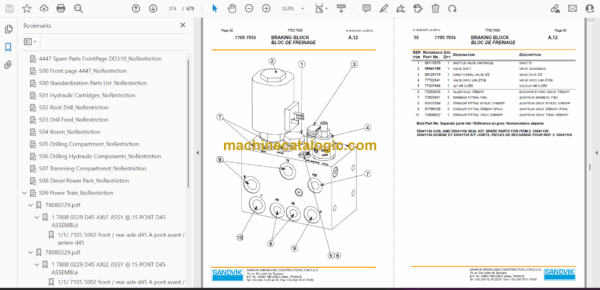 Sandvik DD310-40 Drill Rig Parts Manual (4447) - Image 2