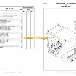 Ingersoll Rand ECM660-4 Crawler Drilling Machine Parts Manual (Y009359C0)