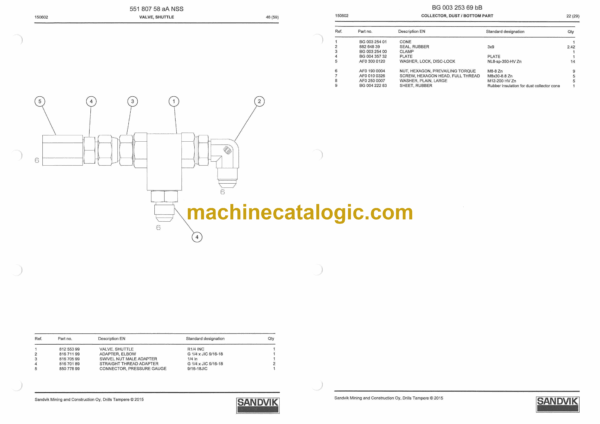 Sandvik Ranger DX800 Drill Rig Parts Manual (39425) - Image 4