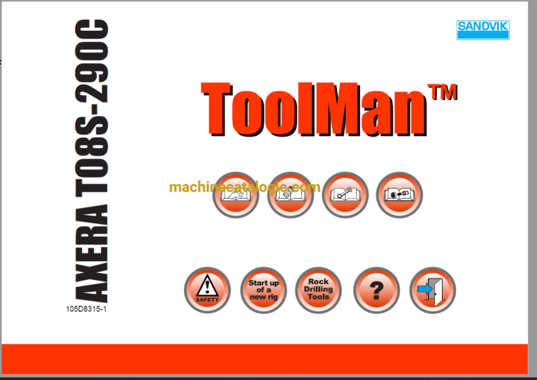 Sandvik Axera T08S-290C Full Documents (Service, Operator, Maintenance Manual and Parts Catalog) [105D8315]