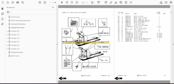 BT PE45, PE45R Electric Stacker Operator and Parts Manual - Image 2