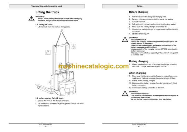BT SWE120S Pedestrian Stacker Operators Manual - Image 4