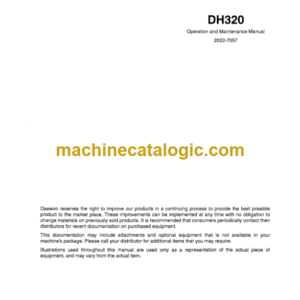Daewoo DH320 Excavator Operation and Maintenance Manual (2022-7057)