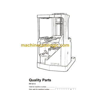 BT RR M14 Reach Truck Quality Parts Manual