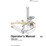 BT HWE100S Electric Pallet Truck Operators Manual