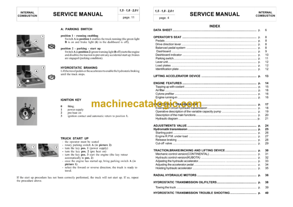 BT CBD-G 15, 18, 20 Electric Forklift Master Service Manual - Image 4