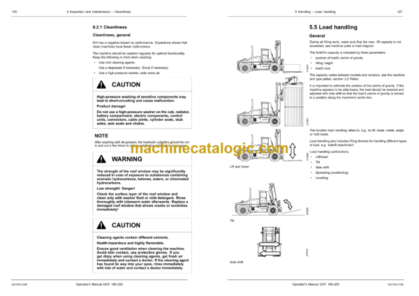 Kalmar DCF 180-250 Forklift Trucks 18-25 tonnes Operators Manual - Image 4