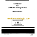 Ingersoll Rand CM345 Crawler Drilling Machine Parts Manual