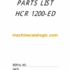 Furukawa HCR1200 ED Drill Rig Parts Manual