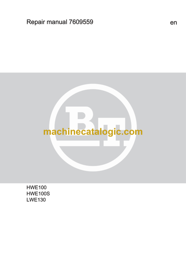 BT HWE100, HWE100S, LWE130 Pedestrian Pallet Truck Repair Manual