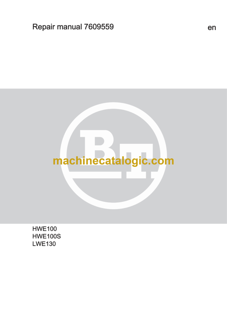 BT HWE100, HWE100S, LWE130 Pedestrian Pallet Truck Repair Manual
