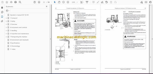 Kalmar ECF 50-90 Forklift Trucks 5-9 tonnes Operators Manual - Image 2