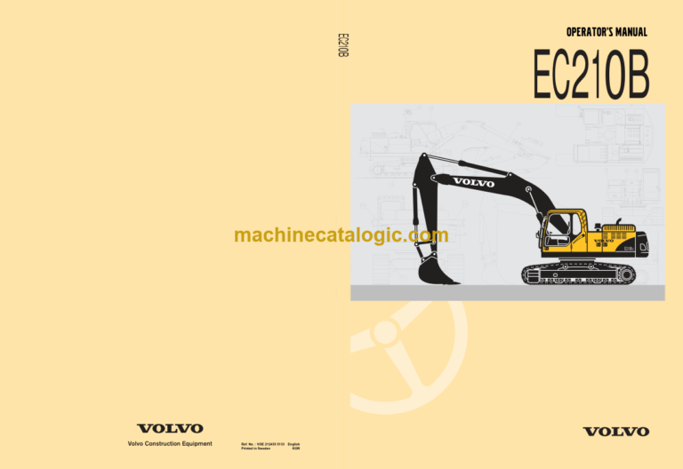 Volvo EC1210B Excavator Operators Manual