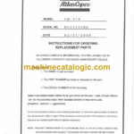 Atlas Copco CM470 Crawler Drilling Machine Parts Manual (W002385BE)