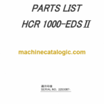 Furukawa HCR1000EDS-2 Drill Rig Parts Manual