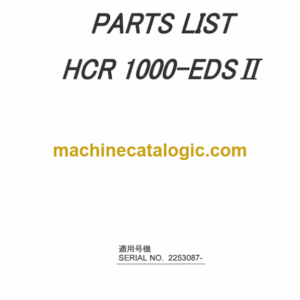 Furukawa HCR1000EDS-2 Drill Rig Parts Manual