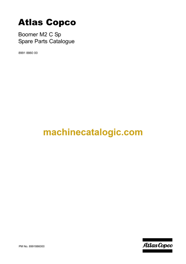 Atlas Copco M2C SP Boomer Parts Manual