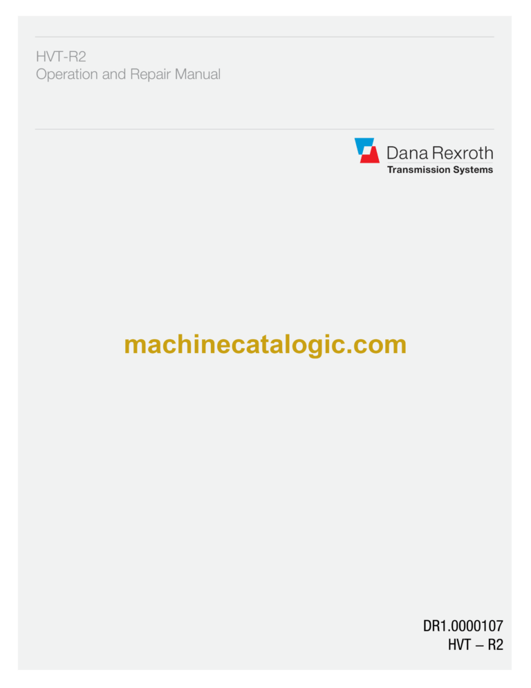 Kalmar HVT-R2 Operation and Repair Manual