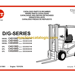 BT C4D150D, C4D180D, C4D200D Diesel Forklift Quality Parts Manual