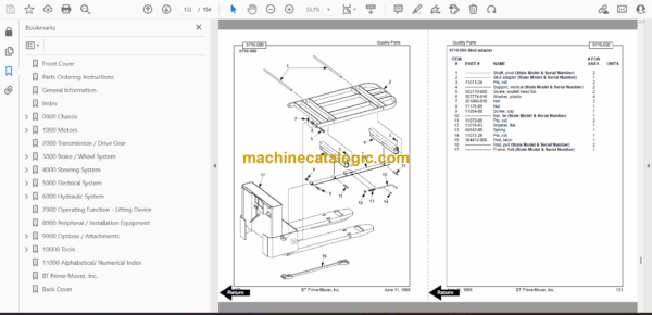 BT PMX, QMX Powered Pallet Truck Full Manual (Service, Parts and Operators Manual) - Image 2