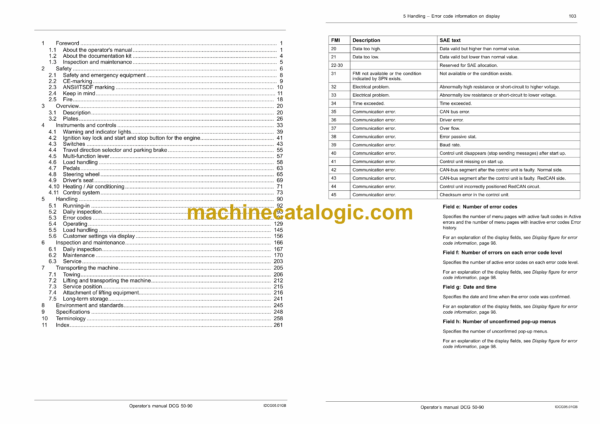 Kalmar DCG 50-90 Forklift Trucks 5-9 tonnes Operators Manual - Image 4