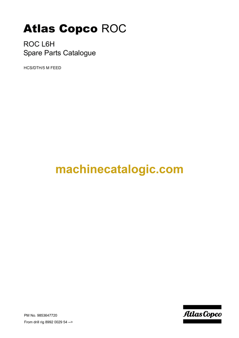 Atlas Copco L6H ROC Parts Manual