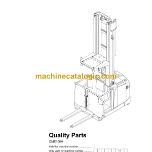 BT OME100H Order Picker Quality Parts Manual