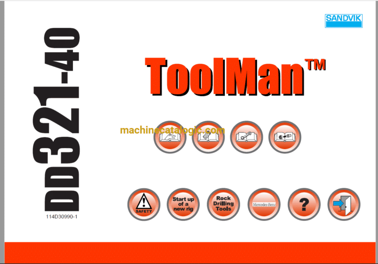 Sandvik DD321-40 Drilling Rig Full Documents (Service, Operator, Maintenance Manual and Parts Catalog) [114D30990]