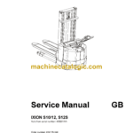 BT IXION S10, S12, S12S Pedestrian Stacker Master Service Manual