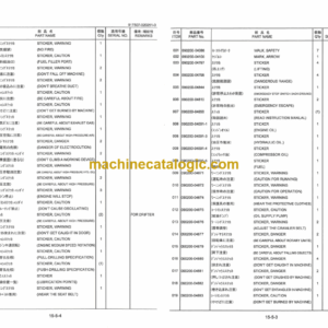 Furukawa HCR1000EDS-2 Drill Rig Parts Manual