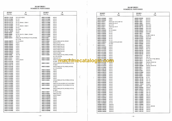 Furukawa HCR910 DS Drill Rig Parts Manual - Image 3