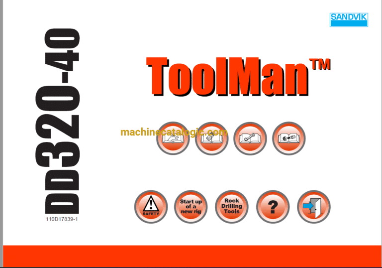 Sandvik DD320-40 Drilling Rig Full Documents (Service, Operator, Maintenance Manual and Parts Catalog) [110D17839]