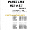 Furukawa HCR9S-2 Series Drill Rig Parts Manual