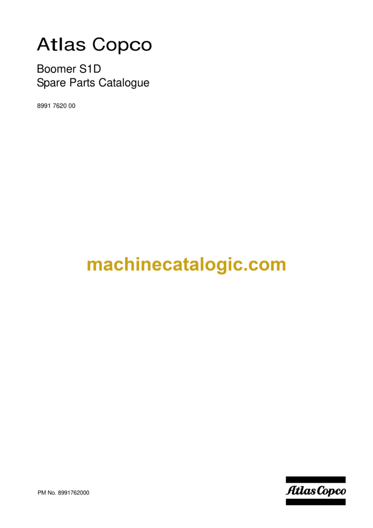 Atlas Copco S1D Boomer Parts Manual