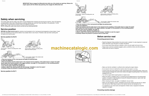Volvo BL70, BL71 Backhoe Loader Operators Manual - Image 2