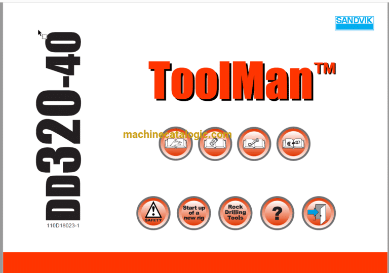 Sandvik DD320-40 Drilling Rig Full Documents (Service, Operator, Maintenance Manual and Parts Catalog) [110D18023]